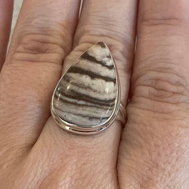 Sterling Silver and Zebra Jasper Ring Bloomers and Frocks